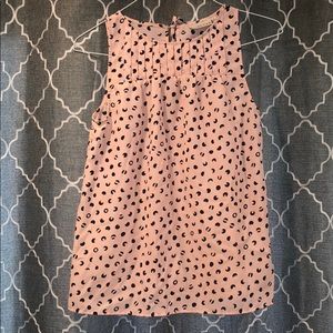 POLKA DOT TANK W/ PLEATED DETAIL